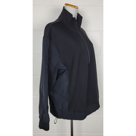 Athleta Womens Triumph Hybrid Half Zip Pullover Sweatshirt‎ Black Large - Picture 3 of 10